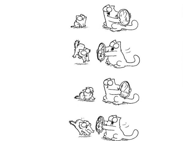 Кот Саймон и котенок