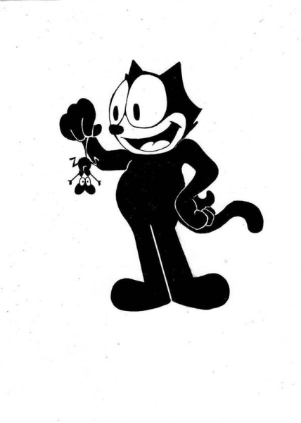Кот Феликс раскраска