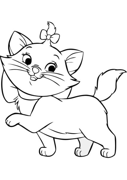 Кошки. Раскраска