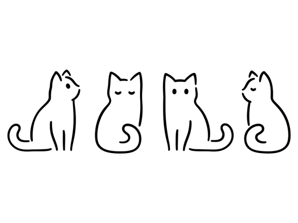 Кот одной линией