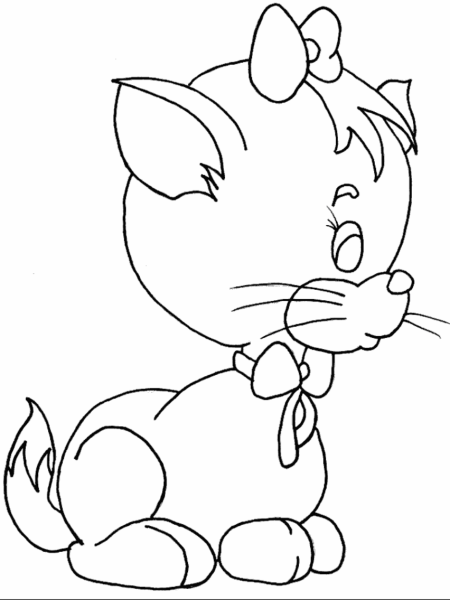Кошечка Мари раскраска