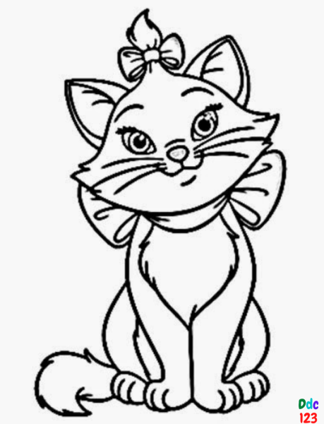 Кошки. Раскраска