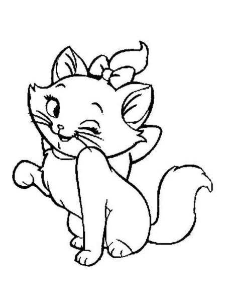 Раскраска кошечка