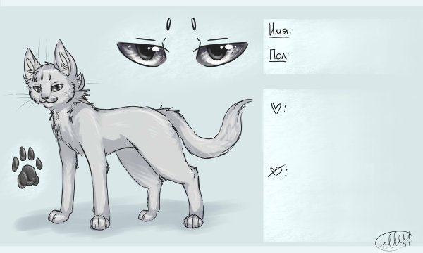 Коты Воители референс лайн