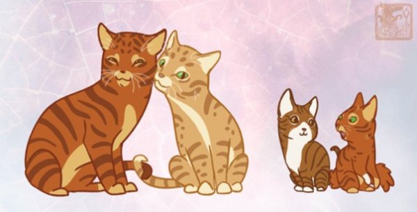 Коты Воители Огнезвёзд Песчаная буря белка и Листвичка