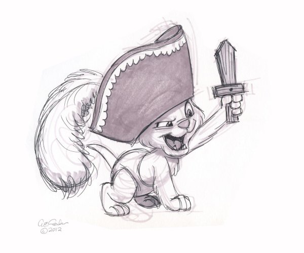 Кот пират рисунок