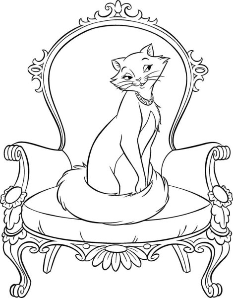 Раскраски кот с короной (44 фото)