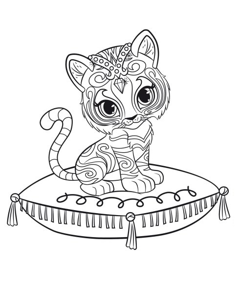 Раскраски кошка анха (49 фото)