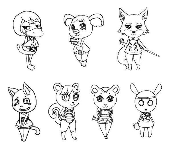 Раскраска animal Crossing