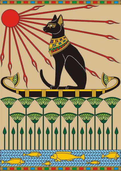 Египетская кошка раскраска