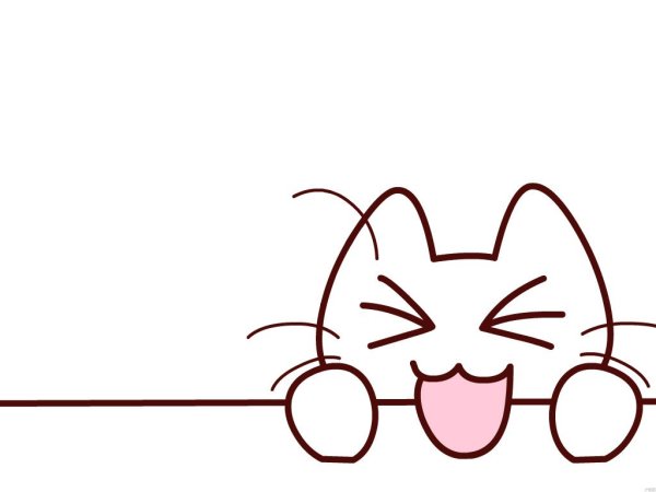Милые котики контур