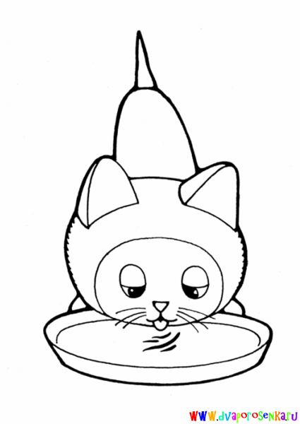 Котенок Гав раскраска