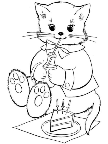 Раскраска. Котики