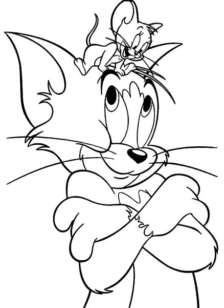 Раскраска для детей Disney Tom Jerry