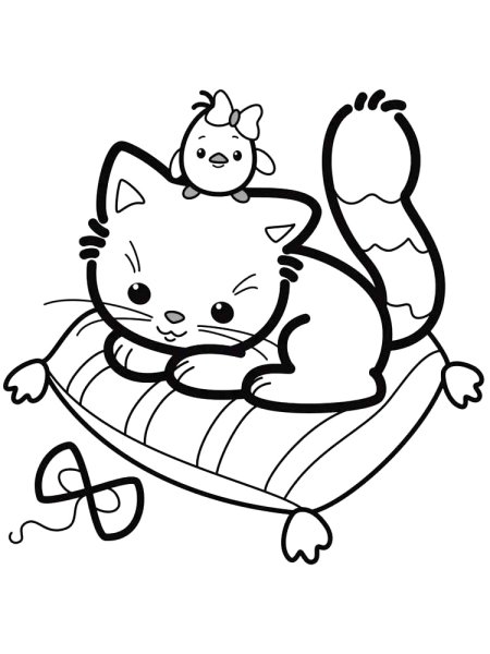 Раскраска. Котики