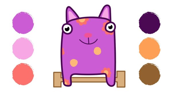 Кошечка мяу мультфильм деревяшки