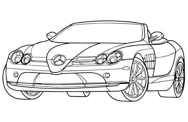 Mercedes Benz SLR MCLAREN раскраска