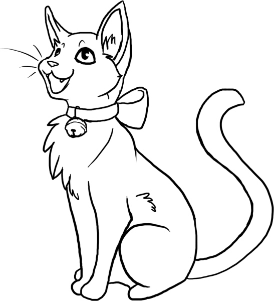 Кошки. Раскраска