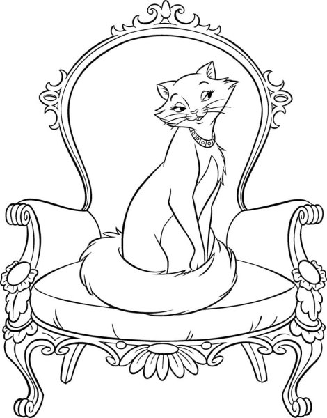 Кошки. Раскраска