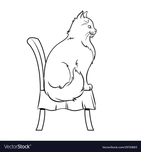 Кошки. Раскраска
