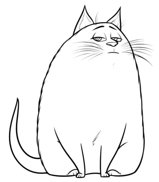Кошки. Раскраска