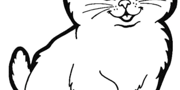 Кошка раскраска для детей