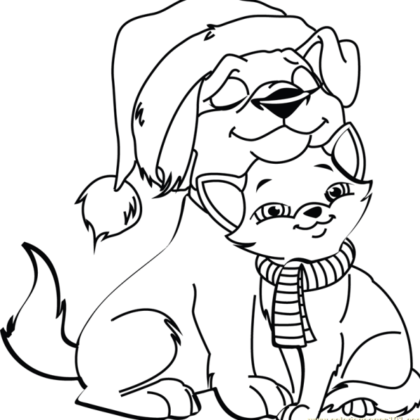 Кошки. Раскраска
