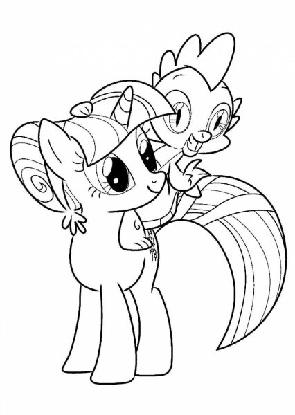 Раскраски my little Pony Искорка