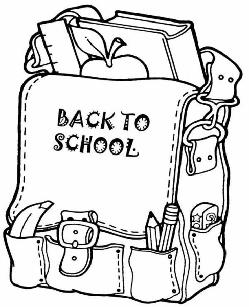 Картинки для срисовки Bag School