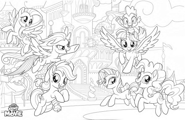 My little Pony в кино раскраска