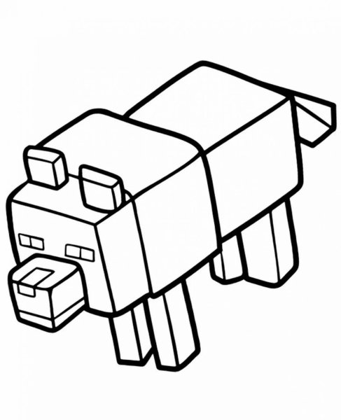Раскраска майнкрафт Оцелот