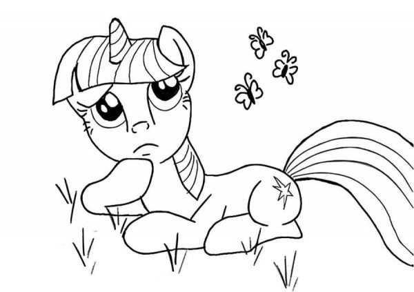 Раскраски my little Pony Искорка