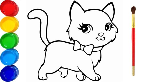 Котенок. Раскраска