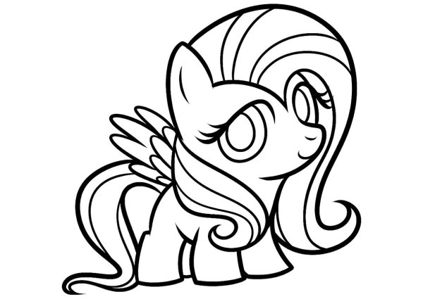 Раскраска my little Pony Флаттершай