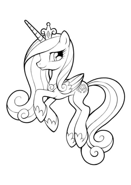 Раскраска my little Pony принцесса Каденс