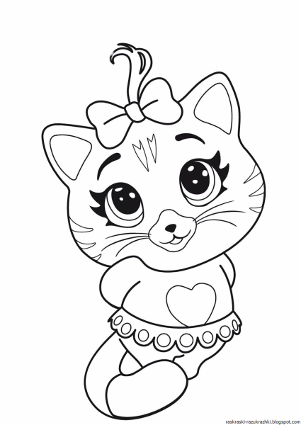 Котенок. Раскраска