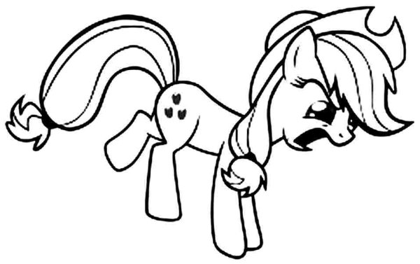 Раскраска my little Pony эпл Джек