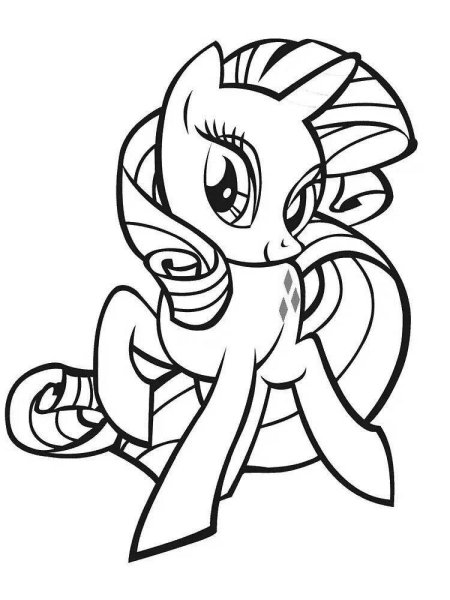 My little Pony раскраска Рарити