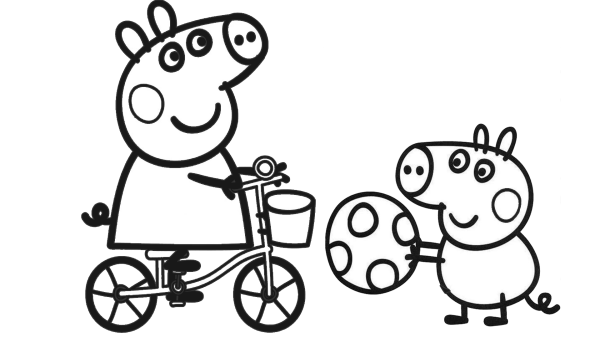 Раскраски для детей 3-4 лет Свинка Пеппа
