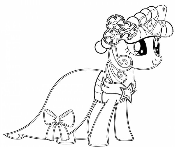 My little Pony Twilight Sparkle раскраска