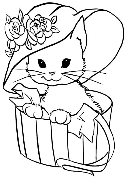 Котенок. Раскраска