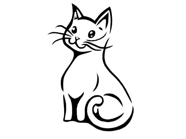 Трафарет кошки
