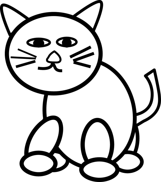 Кошка рисунок для детей