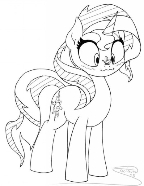 Раскраска my little Pony Сансет Шиммер