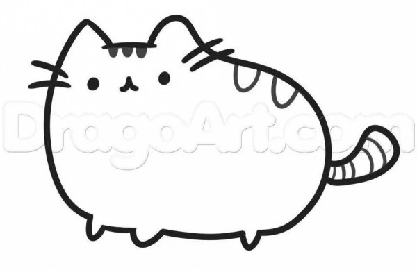 Котик Пушок раскраска