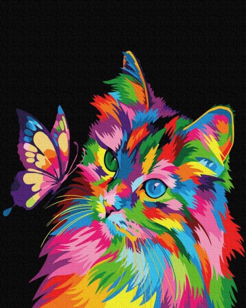 Разноцветный кот