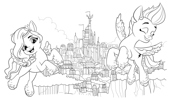 My little Pony новое поколение раскраска