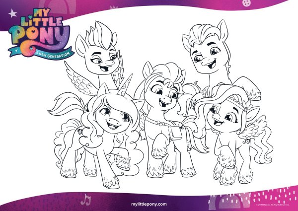 My little Pony новое поколение раскраска