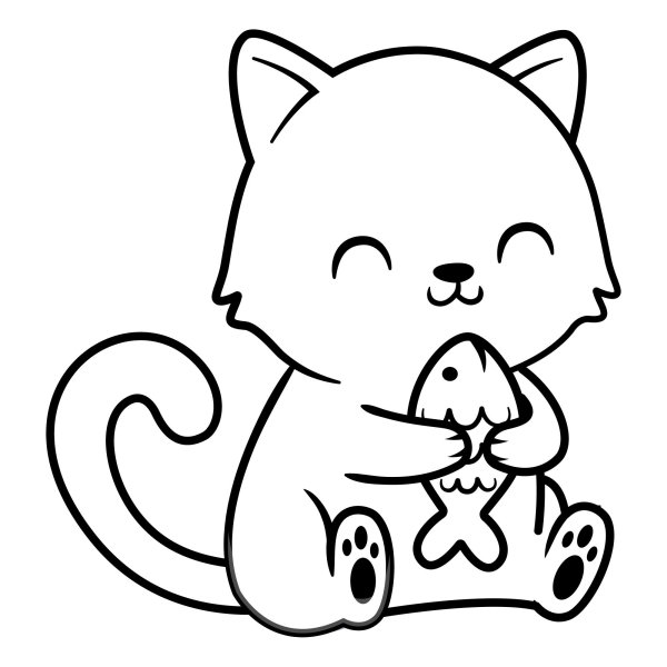 Кошки. Раскраска