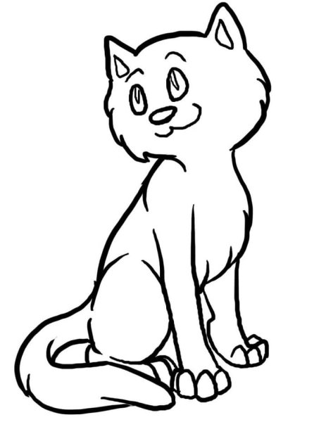Кошки. Раскраска